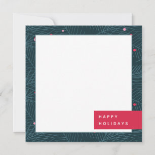 Modern Spruce Anpassningsbar Glad helg Note Card Tack Kort
