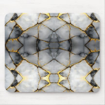 Modern sprucken guld vit & svart marmor