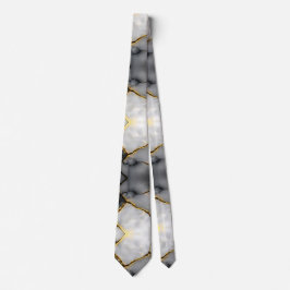 Modern sprucken guld vit & svart marmor slips