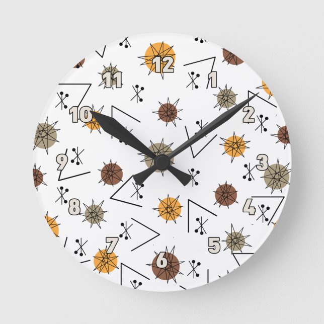 Modern Sputnik-planets (hösten) Rund Klocka (Framsida)