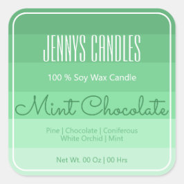 Modern Square Gräns Pastel Rainbow Ombre Teal Fyrkantigt Klistermärke