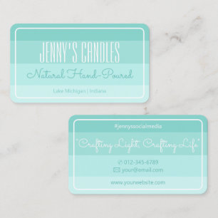 Modern Square Gräns Pastel Rainbow Ombre Teal Visitkort