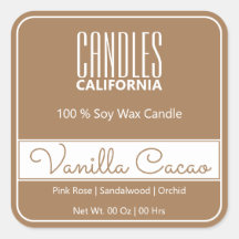 Modern Square Gräns Simple Light Brown Candles