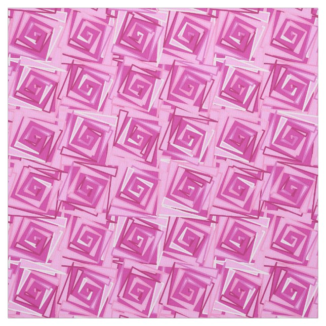 Modern Square Spiral, Orchid och Violet Tyg (Provkarta)