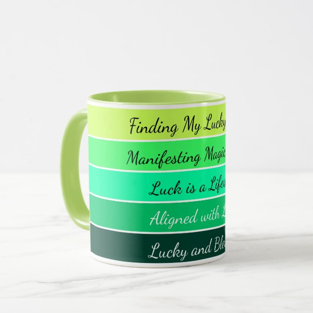 Modern St. Patrick’s Day Gradient Mugg (Framsida vänster)