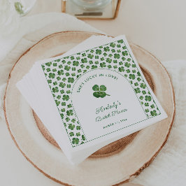 Modern St Patricks Day Bröllopsdusch Pappersservett