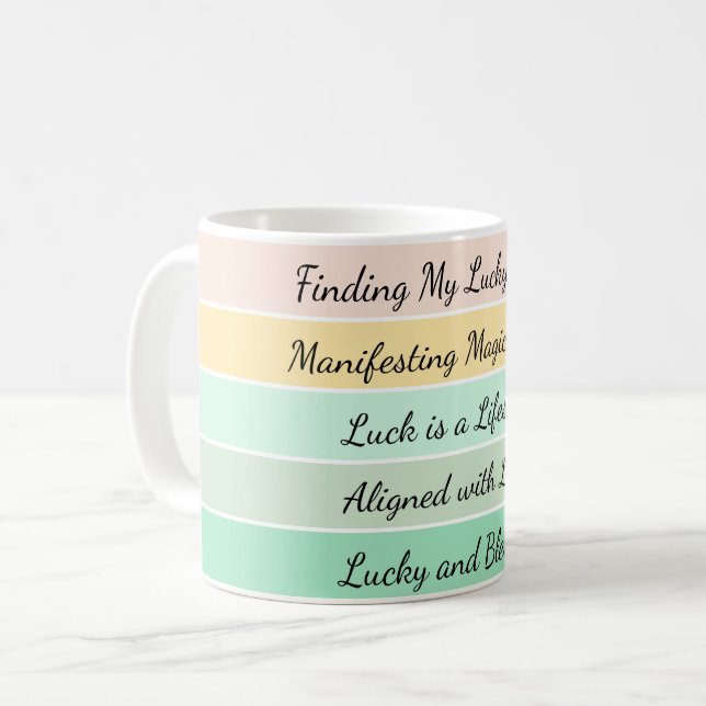 Modern St. Patrick's Day-färgövergång Kaffemugg (Framsida vänster)