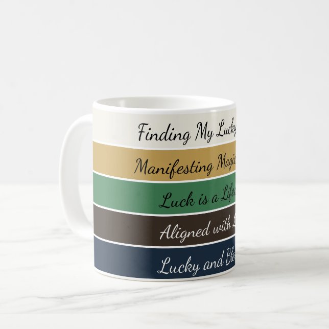 Modern St. Patrick's Day-färgskiftning Kaffemugg (Framsida vänster)