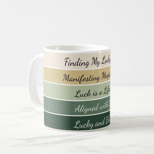 Modern St. Patrick's Day-färgskiftning Kaffemugg (Framsida vänster)