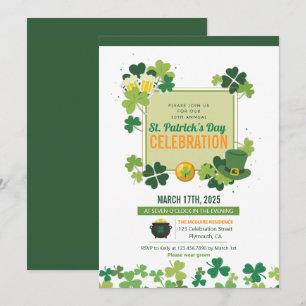 Modern St patrick's day Party Inbjudningar