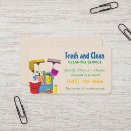 Modern Städning bockskötsel Visitkort