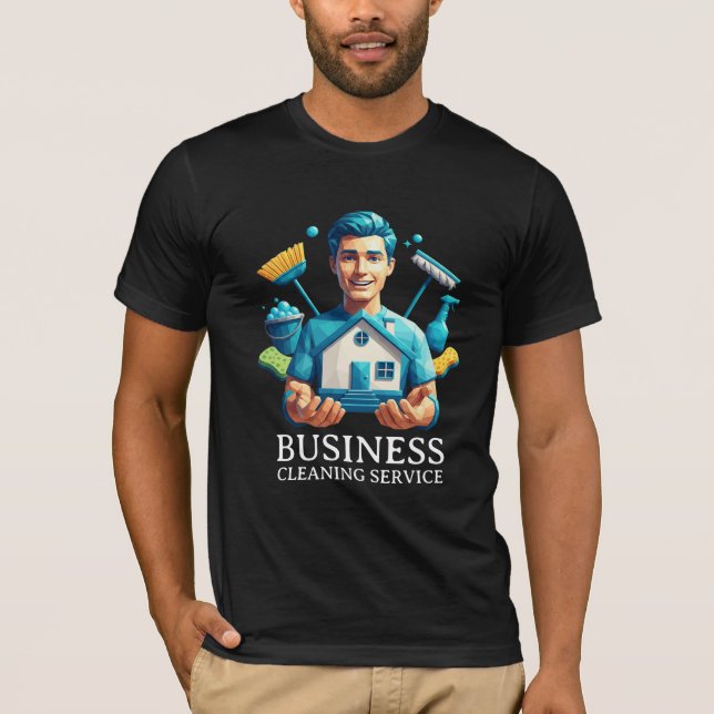 Modern städning hemstädning städtjänst t shirt (Framsida)