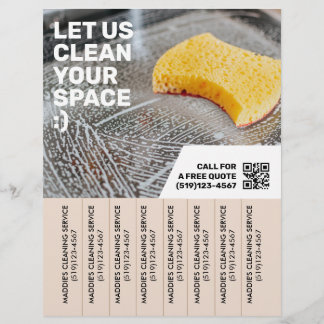 Modern Städning servicetraster av flygblad