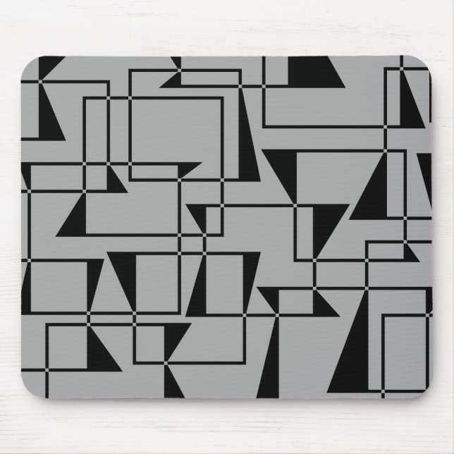 Modern, stads-, fetstil-, coola-geometrisk mönster musmatta (Framsidan)