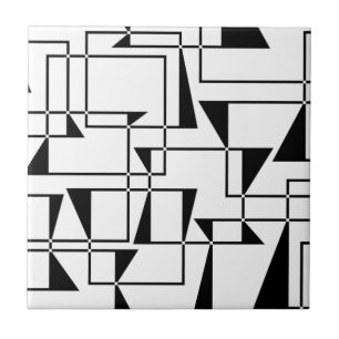 Modern, stads-, fetstil, coolans geometriska mönst kakelplatta