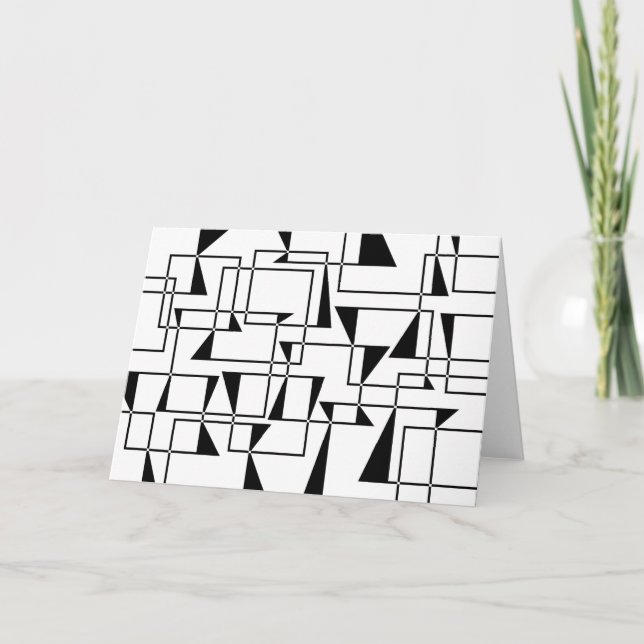 Modern, stads-, fetstil, coolans geometriska mönst kort (Framsida)