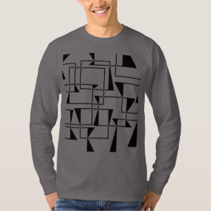Modern, stads-, fetstil, coolans geometriska mönst t shirt