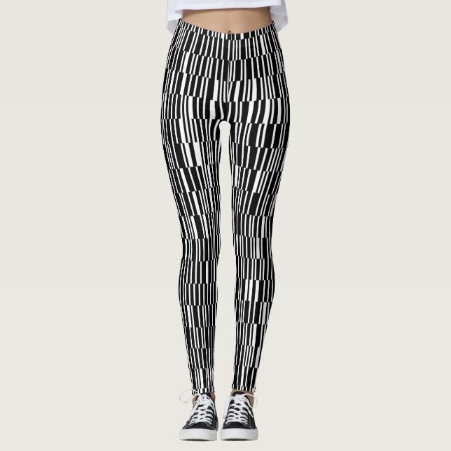 Modern, stads- och contemporaryns geometriska möns leggings (Framsida)