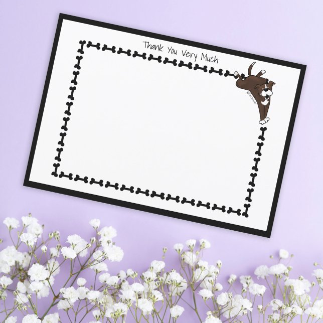 Modern staffi-lab Hund Bone Black White-platta Tack Kort (Skapare uppladdad)