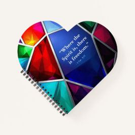 Modern Stained Glass Geometric Faith Journal