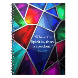 Modern Stained Glass Geometric Faith Journal Anteckningsbok