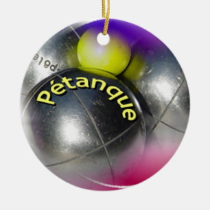 Modern ståldesign bollar Petanque Julgransprydnad Keramik