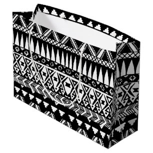 Modern stam- Aztec för svartvit hand plockade