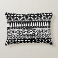 Modern stam- Aztec för svartvit hand plockade