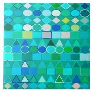 Modern stam- geometrisk, för hav Glass Aqua och Kakelplatta