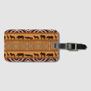 Modern stamafrikansk Cheetah Mönster Animal Print Bagagebricka