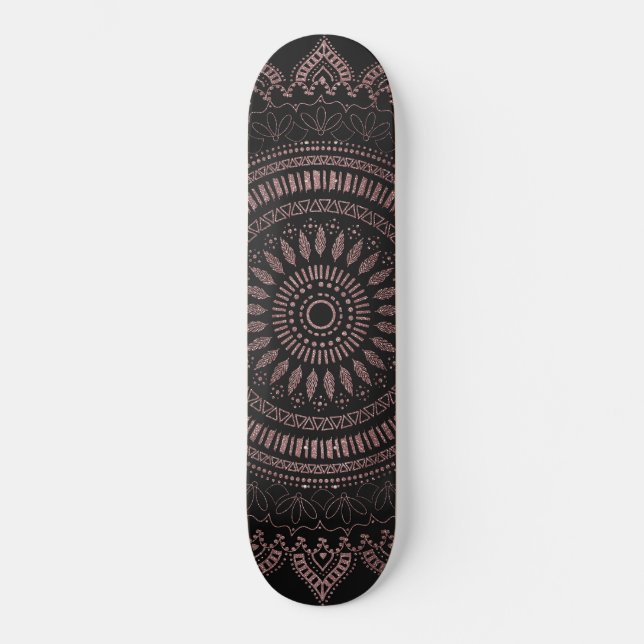 Modern stamdesign ro guld mandala skateboard bräda 19,5 cm (Framsida)