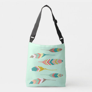 Modern stamfjädrar Tote Bag Axelväska