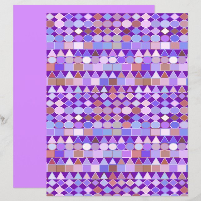 Modern stamgeometri, Amethyst Lila & Violet (Fram/baksida)