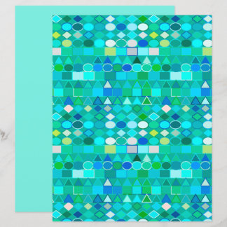 Modern stamgeometri, marint glasfiske och blått