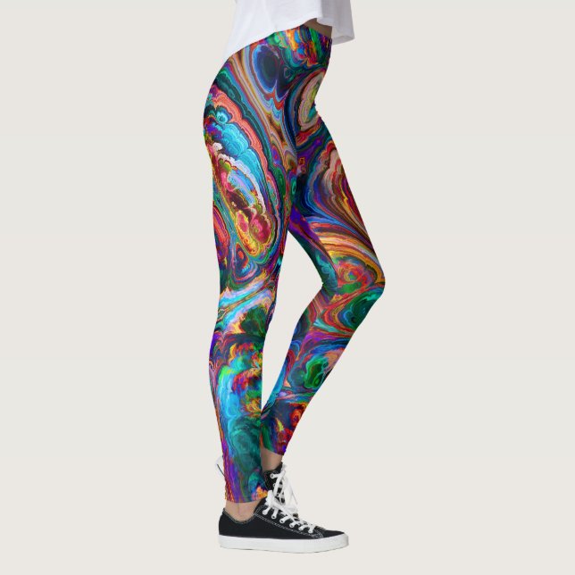 Modern Stänk i färg Leggings (Höger)