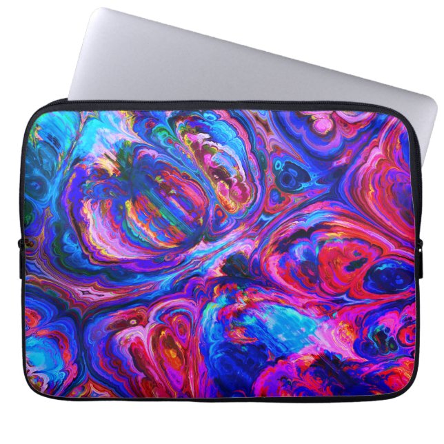 Modern Stänk i Lila Hue Paints Laptop Fodral (Framsidan)