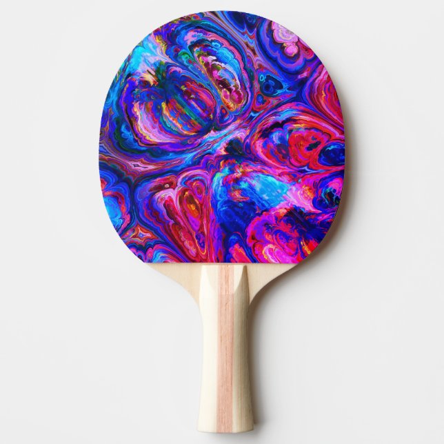 Modern Stänk i Lila Hue Paints Pingisracket (Framsidan)