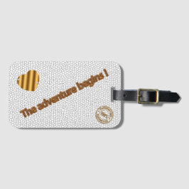 Modern staplad glasmassa Vita Äventyr Bagagebricka