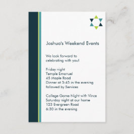Modern Star Bar Mitzvah Infogningskort Inbjudningar
