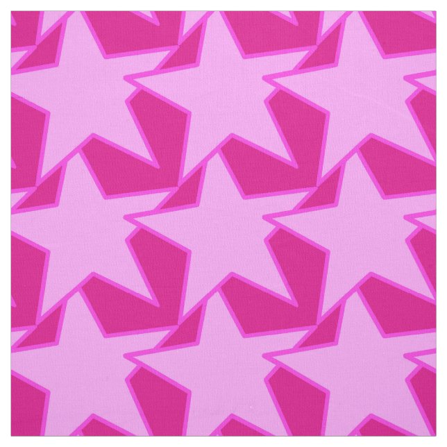 Modern Star Geometric - blekens rosa och fuchsia Tyg (Provkarta)