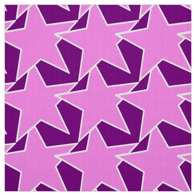 Modern Star Geometric - lila och violet Tyg (Provkarta)