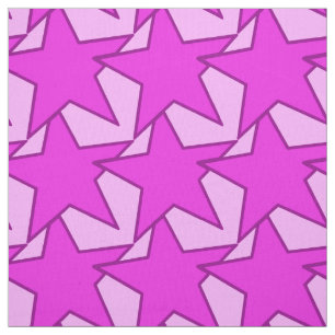 Modern Star Geometric - violet och rosa Tyg