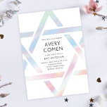 Modern Star Hologragragragrafisk Bat mitzvah Inbjudningar<br><div class="desc">Den moderna,  Bat mitzvah inbjudan till Star HoloGraphics erbjuder en unik och modern kontur av David-stjärnan kring din händelseinformation.</div>