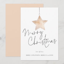 Modern Star Script God jul Julkort