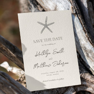 Modern Starfish Beach Ocean Destinations Wedding Spara Datumet