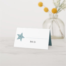 Modern Starfish Bröllop Bordsnummer Place Card Placeringskort