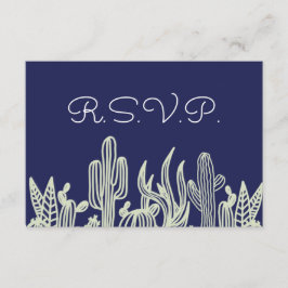 Modern Starry Himmel och Cactus Navy Bröllop OSA