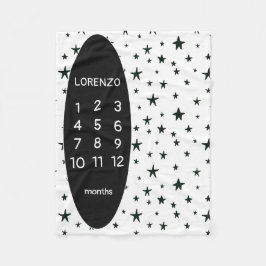 Modern Stars Baby Milestone Blanket Fleecefilt
