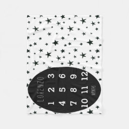 Modern Stars Baby Milestone Blanket Fleecefilt