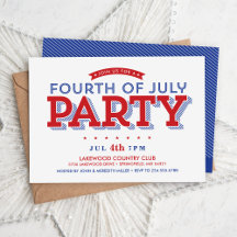 Modern Stars och stripes 4 juli Party